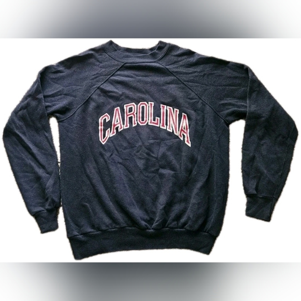 Carolina University Men's Navy Blue Crewneck Sweater Size Large